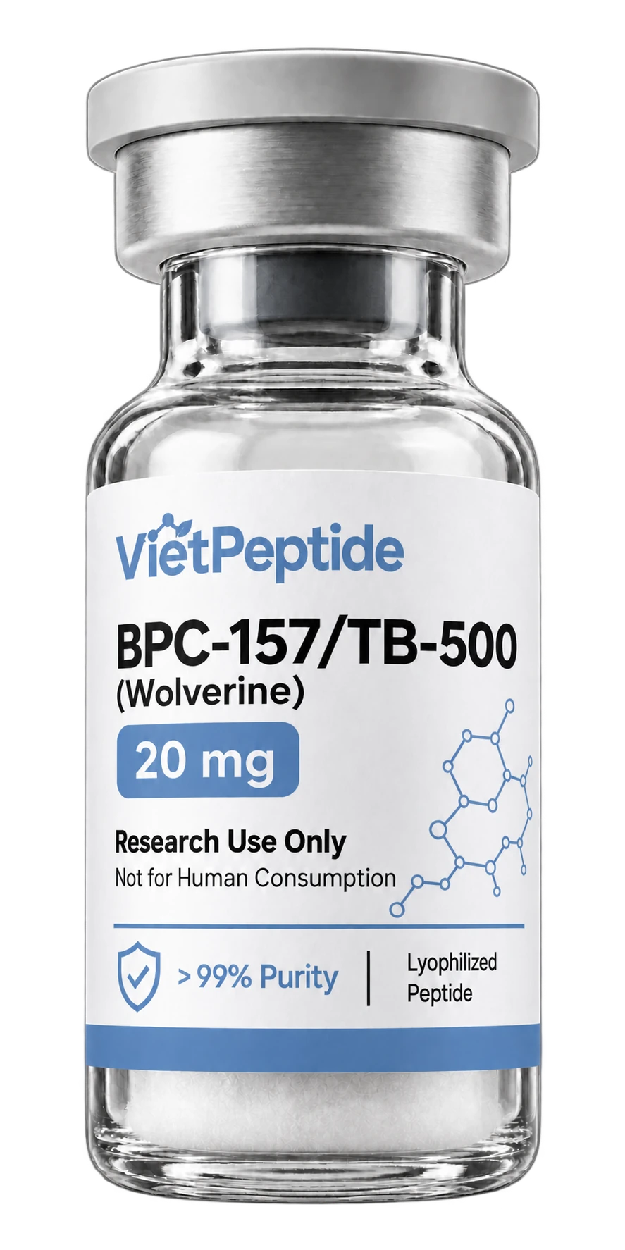 BPC-157 + TB-500 (Wolverine) 20 mg blend research vial
