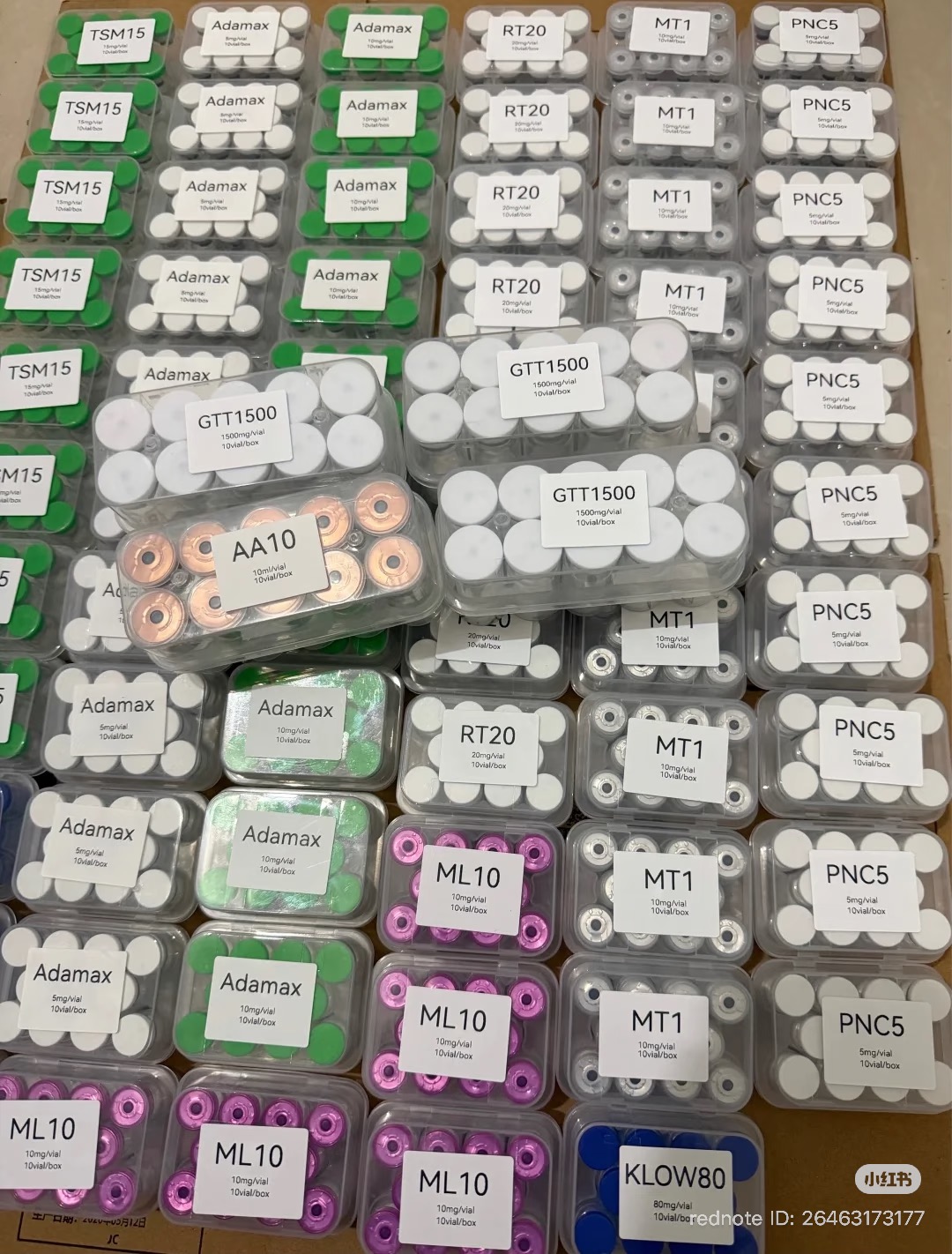 VietPeptide inventory. Products on hand